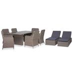 vidaXL 9-delige Tuinset poly rattan bruin, Tuin en Terras, Verzenden, Nieuw, Tuinset