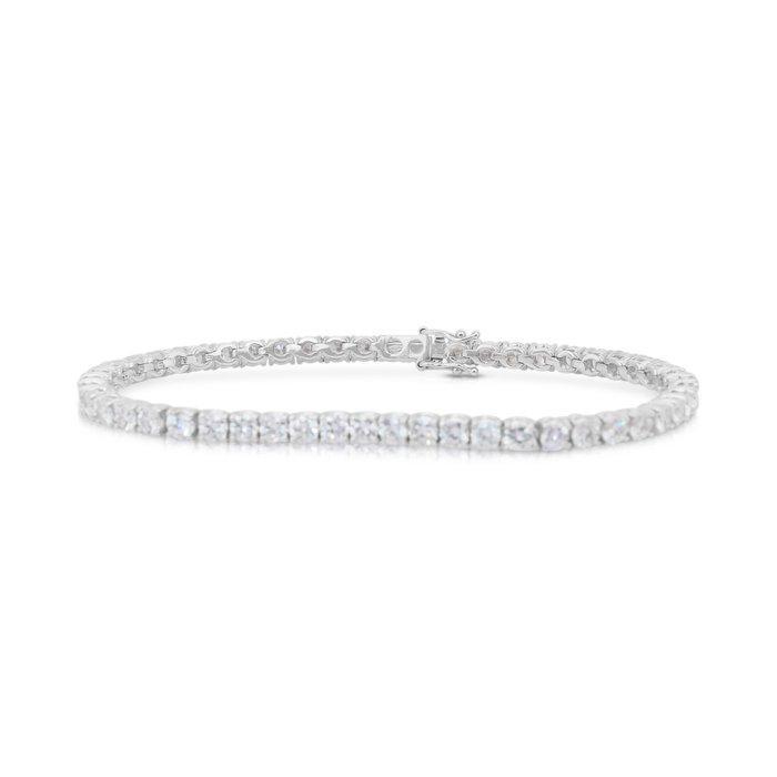 Armband - 18 karaat Witgoud - 7.35ct. tw. Diamant, Handtassen en Accessoires, Armbanden