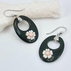 Koraal - Zilver - Oorbellen - Onice en camee, Antiek en Kunst