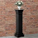 vidaXL Support pilier classique carré pour plantes Noir, Jardin & Terrasse, Neuf, Verzenden