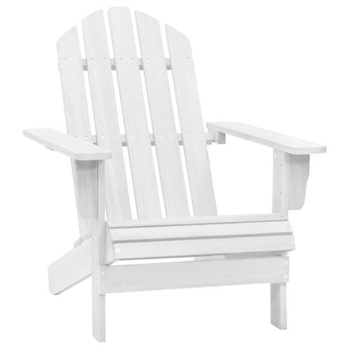 vidaXL Tuinstoel hout wit, Tuin en Terras, Tuinstoelen, Nieuw, Verzenden