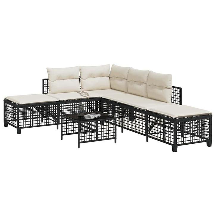 Poly Rattan Loungeset 3-delig | Tweede Kansje!, Tuin en Terras, Tuinsets en Loungesets, Nieuw, Wicker, Loungeset, 6 zitplaatsen