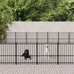 vidaXL Chenil dextérieur pour chiens Acier 94,09 m², Animaux & Accessoires, Maisons pour chiens, Neuf, Verzenden