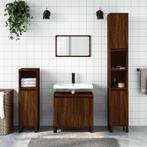 vidaXL Badkamerkast 58x33x60 cm bewerkt hout bruin, Huis en Inrichting, Badkamer | Badkamermeubels, Verzenden, Nieuw