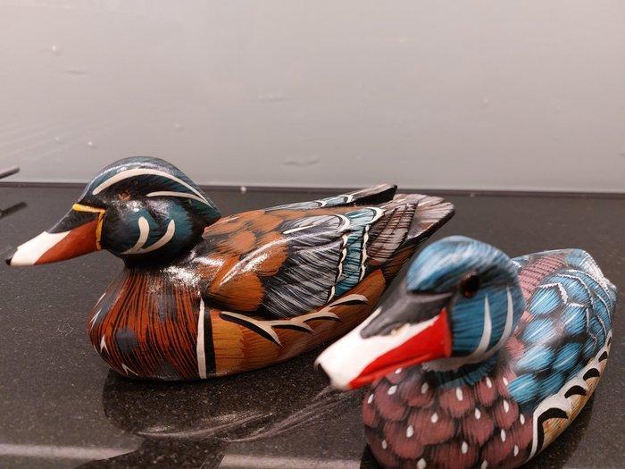 Lokeend - 3 canards - Période 1960-1970, bois marouflé, 19, Antiquités & Art, Curiosités & Brocante