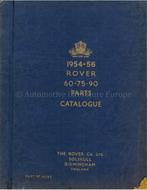 1954-1956 ROVER 60 | 75 | 90 ONDERDELEN CATALOGUS ENGELS, Autos : Divers, Modes d'emploi & Notices d'utilisation