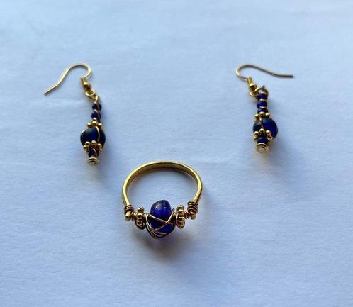 Oude Romeinse kralen gezet op modern Earrings, ring - 50.2, Handtassen en Accessoires, Antieke sieraden