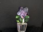 Beeld, Swarovski bloem in pot - 4.5 cm - Kristal