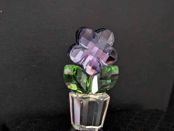 Beeld, Swarovski bloem in pot - 4.5 cm - Kristal, Antiek en Kunst, Curiosa en Brocante