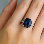 Ring Platina - 5.63ct. tw. Saffier - Diamant - Saffier, Nieuw