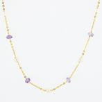 Pendentif - 18 carats Or jaune Améthyste - Perle