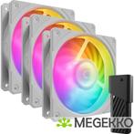 Cooler Master Mobius 120P ARGB White 3-Pack Fan Kit, Verzenden, Nieuw