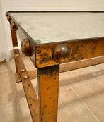 Salontafel - messing gecoat smeedijzer, Antiek en Kunst