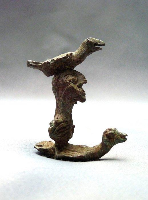 Luristan Brons Uniek beeldje uit ijzertijd - 51 mm - 48 mm, Antiek en Kunst, Antiek | Overige Antiek