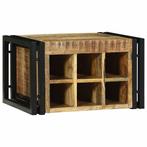 vidaXL Wijnrek Bruin en Zwart 46 x 35 x 27.5 cm Massief, Huis en Inrichting, Woonaccessoires | Wijnrekken, Verzenden, Nieuw