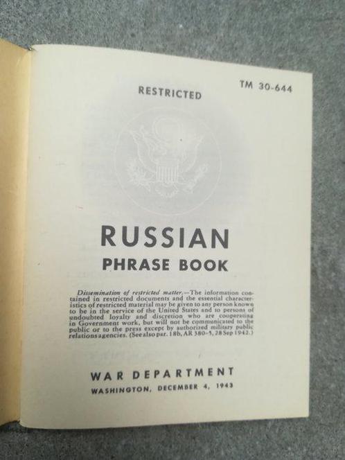 Guide de la langue russe pour les soldats de larmée, Verzamelen, Militaria | Tweede Wereldoorlog