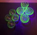 Val Saint Lambert - Tafelservies (8) - Uraniumglas - Wijn en, Antiek en Kunst