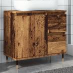 vidaXL Badkamerkast 65x33x60 cm bewerkt hout oud houtkleurig, Huis en Inrichting, Verzenden, Nieuw