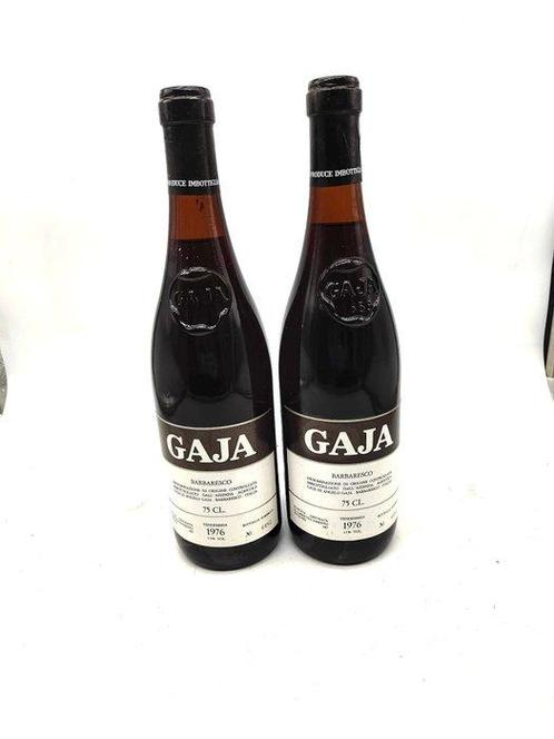 1976 Gaja - Barbaresco - 2 Flessen (0.75 liter), Verzamelen, Wijnen