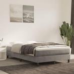 vidaXL Boxspring bed 120x200 cm fluweel lichtgrijs, Verzenden