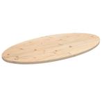 vidaXL Tafelblad ovaal 90x45x2,5 cm massief grenenhout, Verzenden, Nieuw