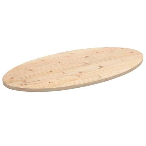 vidaXL Tafelblad ovaal 90x45x2,5 cm massief grenenhout, Huis en Inrichting, Tafelonderdelen, Nieuw, Verzenden