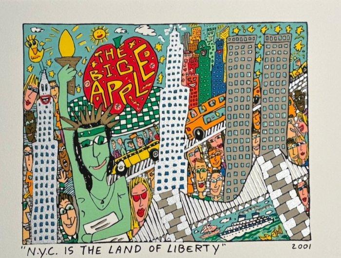 James Rizzi (1950-2011) - N.Y.C. is the Land of Liberty,, Antiek en Kunst, Kunst | Designobjecten