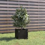 vidaXL Plantenbak 31x31x31 cm massief grenenhout zwart, Verzenden, Nieuw