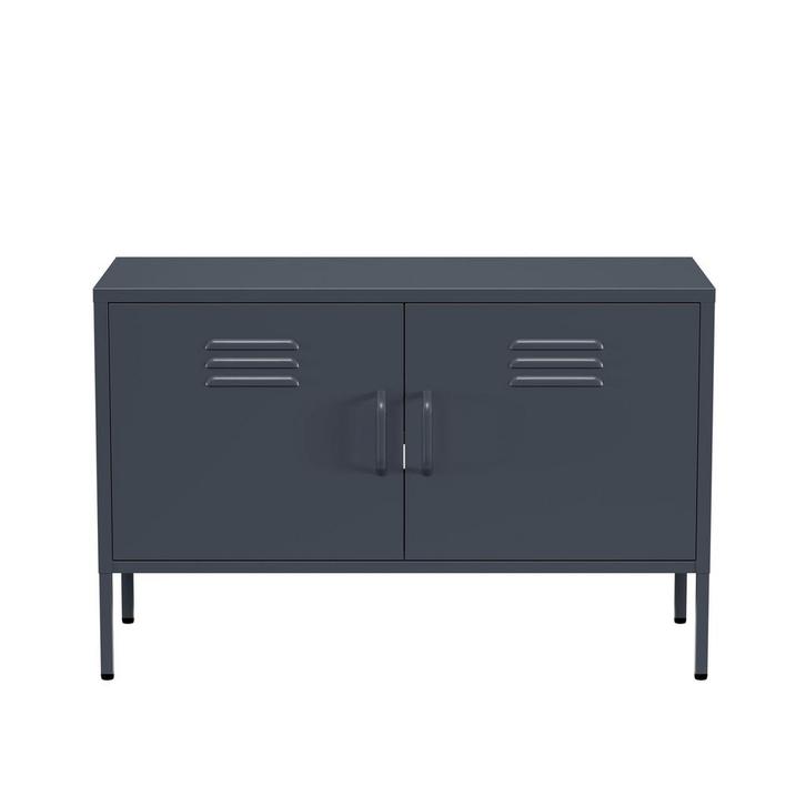 Lendo Online Meuble TV 100x40x65 cm Métal Anthracite, Maison & Meubles, Armoires | Mobilier de télévision