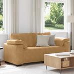 vidaXL Loveseat Sofa Bruin 140 cm Fluweel, Huis en Inrichting, Zetels | Zetels, Verzenden, Nieuw