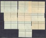 Belgique - 10 blocs de 4, timbres de type Elstrom portant