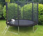 Trampoline zwart 305 cm - met veiligheidsnet & ladder - t..., Kinderen en Baby's, Speelgoed | Buiten | Trampolines, Ophalen of Verzenden