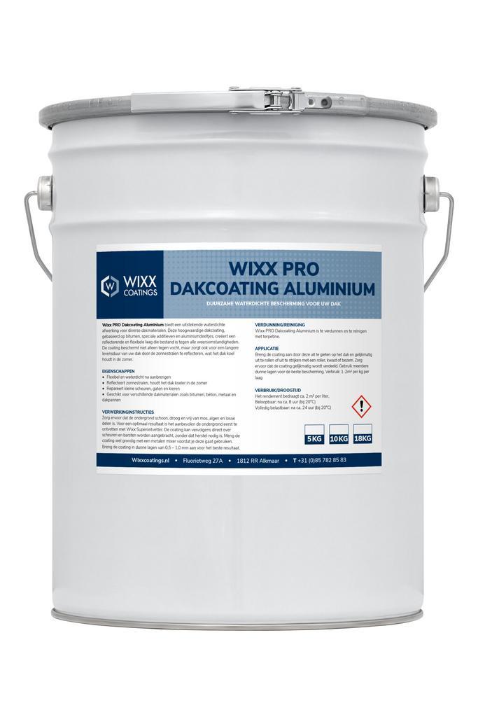 Wixx PRO Dakcoating Aluminium Aluminium 5L, Doe-het-zelf en Bouw, Verf, Beits en Lak, Nieuw, Verzenden
