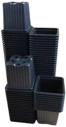 Kweekpotten Vierkant Zwart 7x7x6 cm pak ca. 100 stuks, Hobby en Vrije tijd, Knutselen, Nieuw