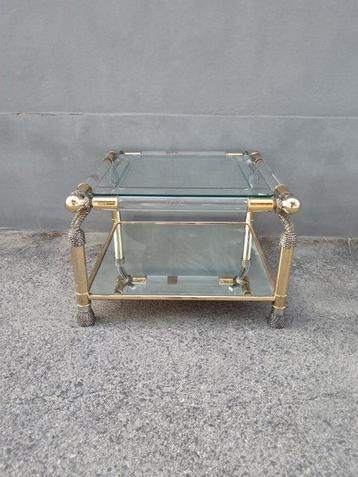 Table - Bronze, Cristal - Table en laiton et en verre