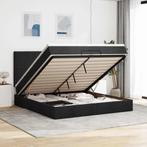 vidaXL Ottoman bed met matrassen en LEDs 200x200cm stof, Huis en Inrichting, Slaapkamer | Bedden, Verzenden, Nieuw