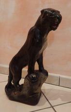 Statue, Pantera nera su roccia - 9,3 kg - 50 cm - Plâtre