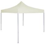 vidaXL Partytent professioneel inklapbaar 2x2 m staal crème, Tuin en Terras, Verzenden, Nieuw