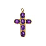 Hanger - 18 karaat Geel goud - 16.50ct. tw. Amethist, Handtassen en Accessoires, Antieke sieraden