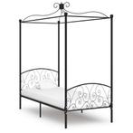 vidaXL Hemelbedframe metaal zwart 90x200 cm, Huis en Inrichting, Slaapkamer | Bedden, Verzenden, Nieuw