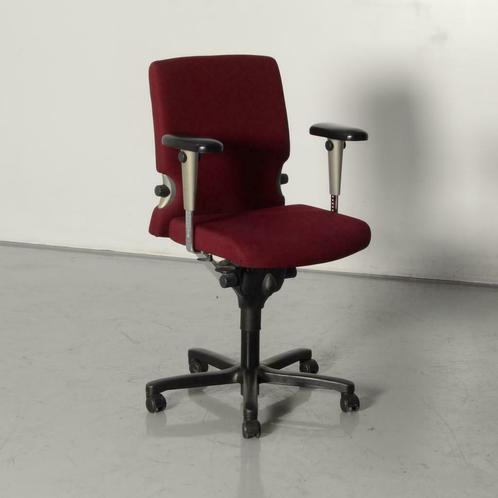 Comforto 77 bureaustoel, bordeauxrood, 3D armleggers, Huis en Inrichting, Bureaus, Gebruikt, Ophalen of Verzenden