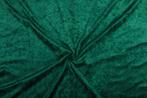 Velvet stof donkergroen stof - 10m rol - Polyester stof