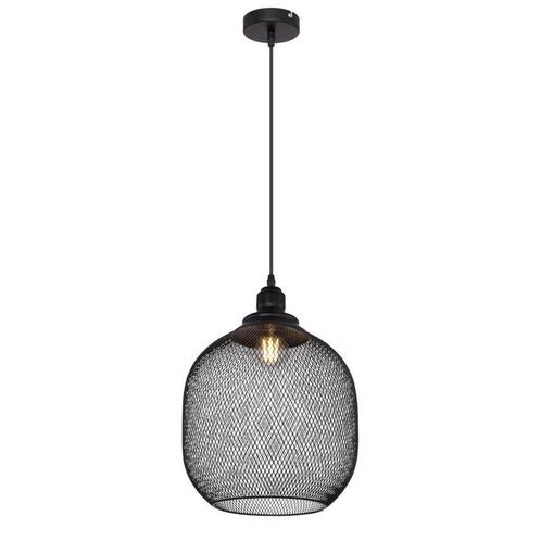 Moderne hanglamp - Zwart - Mesh - E27 fitting | Valentino, Huis en Inrichting, Lampen | Hanglampen, Nieuw, Overige materialen