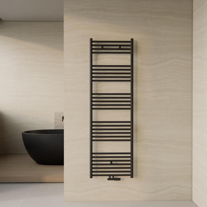 Designradiator BWS Nile Gobi 160x50 cm Geborsteld Mat Zwart, Doe-het-zelf en Bouw, Sanitair, Overige typen, Nieuw, Ophalen of Verzenden