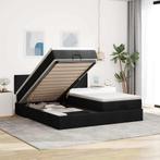 vidaXL Ottoman bed met matrassen 200x200cm stof zwart, Verzenden, Nieuw