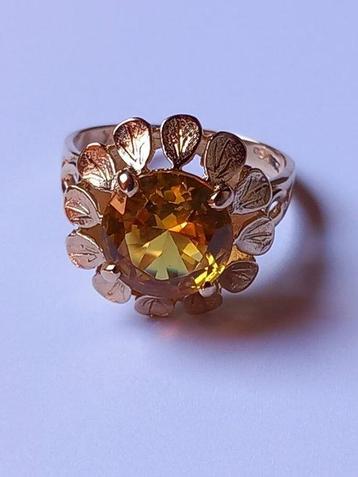 Bague de fiançailles - 14 carats Or jaune Citrine - Citrine, Bijoux, Sacs & Beauté