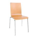 Stoelen | Hout/Staal | Houtlook (Beuken) | Grijze Poten |, Zakelijke goederen, Verzenden, Nieuw in verpakking