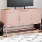 vidaXL Tv-meubel 100,5x39x60,5 cm staal roze, Huis en Inrichting, Verzenden, Nieuw