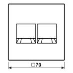 Jung LS990 Dubbele Modulaire Jack Afdekking Alpine Wit -, Doe-het-zelf en Bouw, Elektriciteit en Kabels, Verzenden, Nieuw