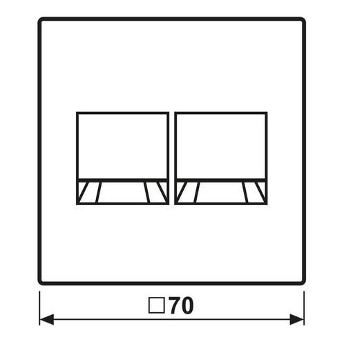 Jung LS990 Dubbele Modulaire Jack Afdekking Alpine Wit -, Doe-het-zelf en Bouw, Elektriciteit en Kabels, Verzenden